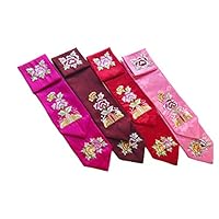 ゆきちゃん様☆コヤンイサムチョン☆大きめころりんポーチ　リボン刺繍キルト　リボン ゆきちゃん様☆コヤンイサムチョン☆大きめころりんポーチ