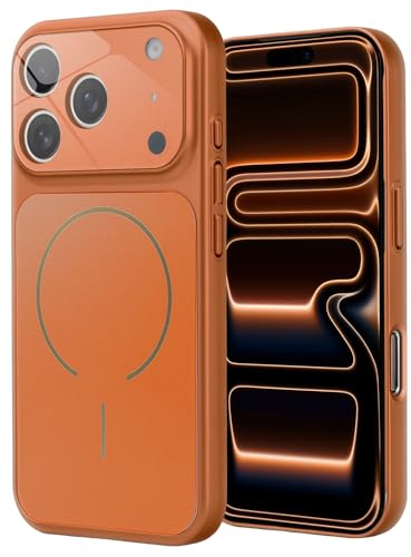 Image of SHINESTAR iPhone 17 Pro Max Case - Premium Shockproof Protective Cover, Wireless Charging Compatible, Slim & Durable Luxury Back Cover with Camera Protection (Orange)
