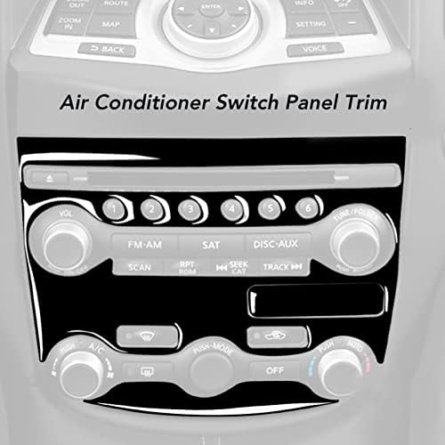 Miniatura 4 de Panel de control de interruptor de CA, marco de panel de aire acondicionado de consola central compatible con 370Z Z34 2009 para presentar coche LHD