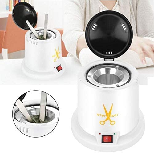 PANDAROJO Esterizador cuarzo Manicura y Pedicura Esterilizador 100W con Bolas de Cuarzo Instrumento Desinfección y Limpieza a 250 Grados para peluqueria y estetica (BLANCO), 1.0 unidad