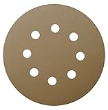 5 Inch Sanding Discs 8 Hole Grit 400 5pcs Pack Special Anti Clog Coating Tigershark Paper Gold Line Hook and Loop Velcro Dustless Random Orbital Sander Paper Very Fine