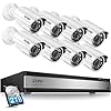 ZOSI 16CH 1080P Security Camera System Outdoor with 2TB HDD,H.265+ 16Channel 1080P DVR with 8PCS 1920TVL CCTV Cameras,80ft Night Vision, Motion Detection,Remote Access,24-7 Recording