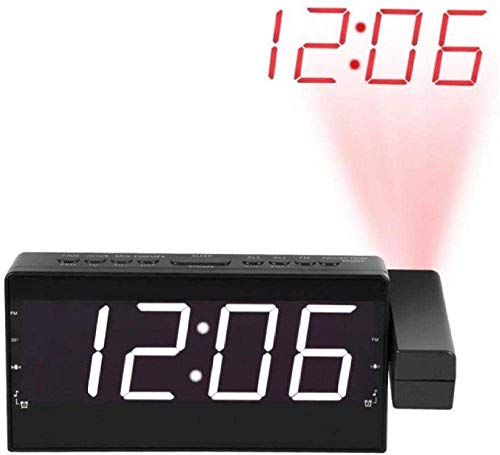 Digital Radio Wecker Projektionsnooze-Timer-Temperatur-LED USB-Display-Ladekabel Tabellen-Wand-FM Radio Clock