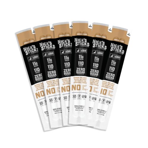 Nick's Sticks Clean &amp; Balanced 100% Grass-Fed Venison Snack Sticks (6 Pk)