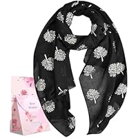 Heekpek Bufanda de Seda Elegante Fular de Mujer Estampado Hoja