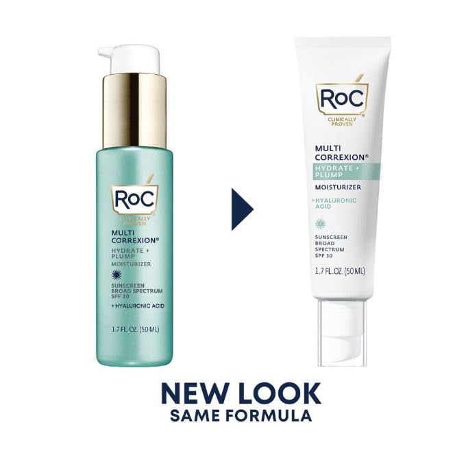 RoC Multi Correxion Hydrate + Plump Daily Moisturizer SPF 30 with Hyaluronic Acid for All Skin Types 1.7oz