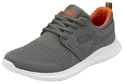 Lonsdale Herren Durham Straßen-Laufschuh, Grau/Orange/Dunkelgrau, 42 EU