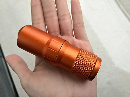 EKLOEN Waterproof EDC Capsule Tube, Portable Survival Pill Container Outdoor Capsule Seal Bottle Holder Case EDC Emergency Tool(Orange)