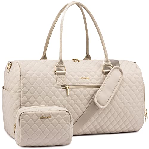 Image of LOVEVOOK Travel Duffle Bag, Weekender Bag for Women with Toiletry Bag, Carry on Overnight Bag with Shoe Compartment, Gym Duffel Bag with Wet Pocket, Mommy Hospital Bags for Labor and Delivery