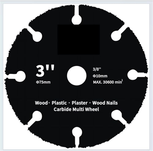 Disque de coupe carbure 75 mm lame pour métal meuleuse diamantée et bois