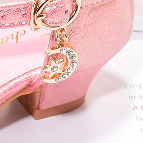 Girls Low Heeled Dress Shoes Rhinestone Bows Low Heel Princess Flower Wedding Party for Toddler Baby Flip Flops3