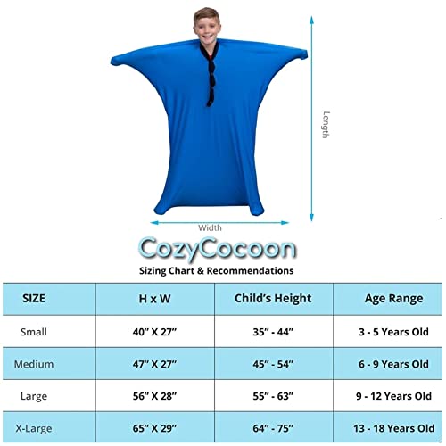 Lbht Sensory Sox Stretchy Body Socks Full Body Wrap Cocoon Calming Therapy To Relieve Stress Hyposensitivity Great For Boys Girls With Autism Anxiety (Color : Blue, Size : X-Large) #TOP5