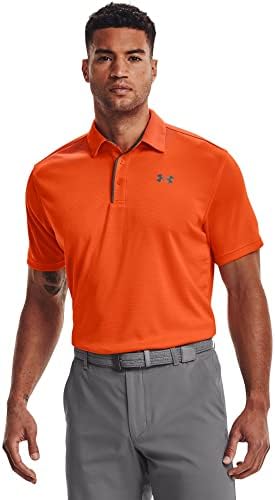 Under Armour Men's Tech Golf Polo , Team Orange (800)/Graphite , X-Large Tall