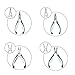 4 Pcs Mini Snap Ring Pliers Set Heavy Duty External/Internal Circlip Pliers with Straight/Bent Jaw for Ring Remover Retaining