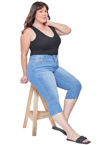 Royalty For Me Womens Women´s Plus High-Rise 2 Button Capri4
