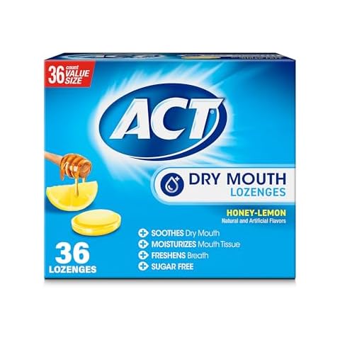 ACT Dry Mouth Lozenges With Xylitol, 36-Count, Sugar Free Honey-Lemon Cover