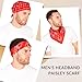 LOVARZI Red Bandana For Men & Women - Cotton Headband Paisley Hair Bandanas - Pirate Scarf - Headwear Cycling Cowboy Sports Neckerchief holiday gift