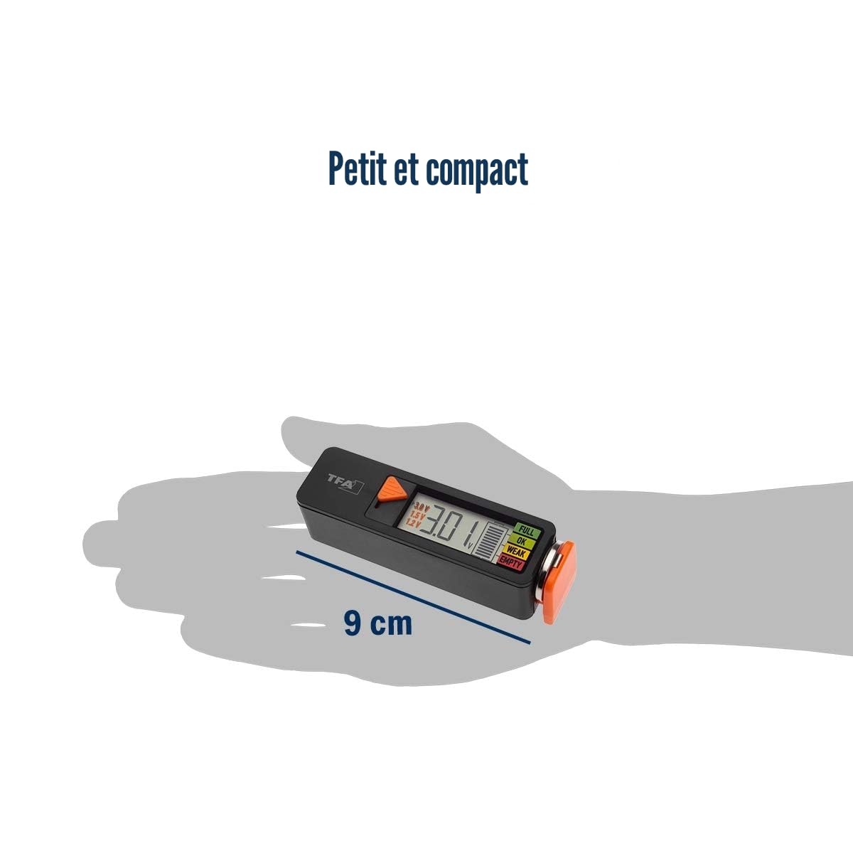 TFA Dostmann BatteryCheck testeur universel piles AAA AA C D 9V