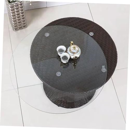 Mesa auxiliar moderna Alipis y mesa redonda de cristal para comedor 7