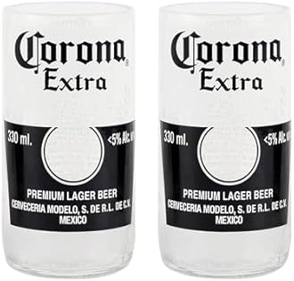 EXPENSIVE Corona Glasses Set Of 2,Drinking Juice, Whisky, Mocktail, Cocktails, Upcycled Eco-Friendly Glasses, 300 Ml