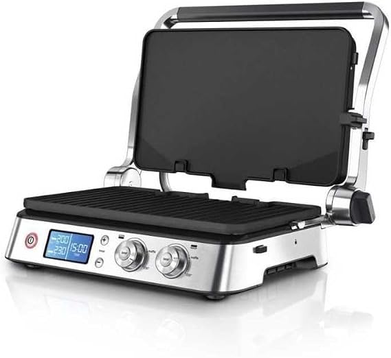 Braun MultiGrill 9 CG 9047 Kontaktgrill mit Grill- Flach- und Waffelplatten Grillpositionen: Kontakt BBQ Ofen Spülmaschinenfeste Platten Fettauffangschale 230° Höchsttemperatur Boost-Funktion