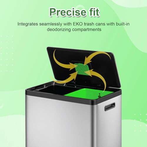 Image of 8pcs Trash Can Deodorizing Filter, Strong Deodorizing Filter Replacement Activated Charcoal Absorber Deodorizer Touchless Deodorizing Filter for EKO Trash Can