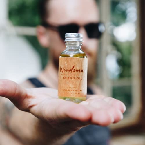 Tbb Woodsman Beard Oil For Men | Leave-In Beard Conditioner | Keeps Facial Hair Soft And Moisturizes Skin | Jojoba Oil, Argan & Sweet Almond Essential Oils, Cedar Scent (1 Oz.) #TOP3