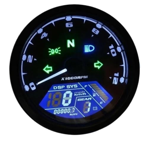 Tachymètre odomètre moto universel et panneau de vitesse digital 12000 RPM