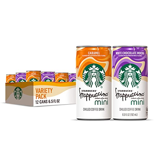 Starbucks Frappuccino Mini 2 Flavor Variety Pack, Caramel & White Chocolate Mocha, 6.5Oz 12Pk​ #TOP27