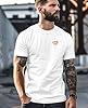 Neverless® Men's T-Shirt Back Print Tiger Motif Back Print and Chest Logo Summer Fashion Street Style, Karma Club White, 4XL #5