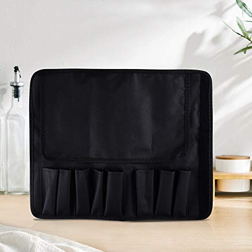 Xyj Chef Knife Bag (8 Slots) Holds 8Pcs Knives Black Canvas Roll Bags Portable Storage Carry Bag For Kitchen Knife Tools Portable Knife Holder (Knives Not Included) #TOP4