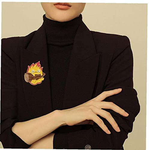 Broches de anime fofos broche de emblema de elfo de fogo para roupas faça você mesmo suéter camisa m