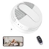 LIZVIE 10000mAh Smoke Detector Camera – Motion Detection/Night Vision Nanny Cam/APP Remote Control...