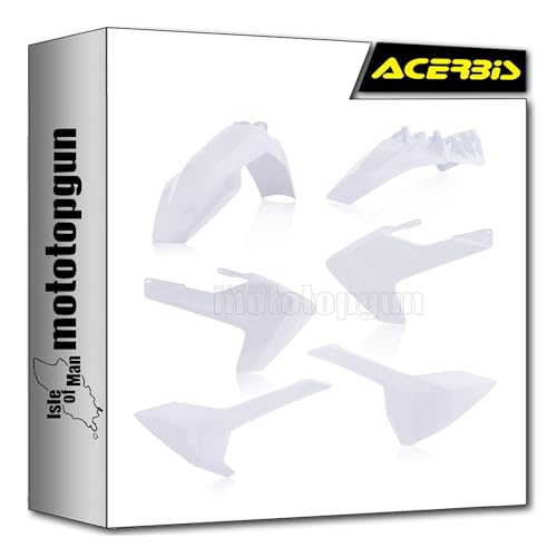 Cache carénage Acerbis 0023055.031 blanc pour Husqvarna TC 85 du modèle 2018 au 2021 Mototopgun