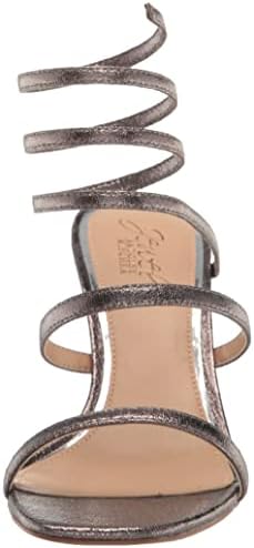 Jewel Badgley Mischka Reina Metallic Wrapped Ankle Stiletto Heel | Image 1