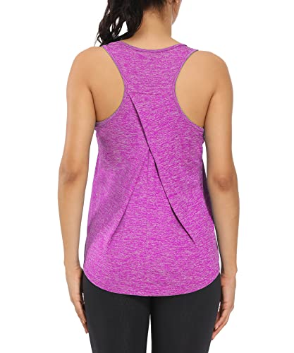 Hlxfhb Workout Tank Tops For Women Gym Exercise Athletic Yoga Tops Racerback Sports Shirts (Orchid Purple, Small) #TOP10