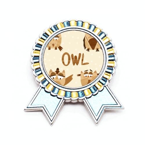 Broche chouette verre Art déco métal M pour fixer foulard et veste