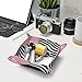 MELEYELIN Valet Tray Catchall Trays Fashion Stripe Art Key Organizer Leather Tray Night Stand Organizer Bedside Vanity Trays Decor for Entryway Table