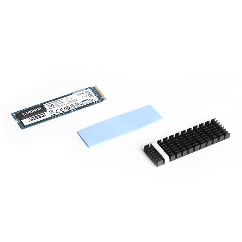 M.2 NVMe Ssd Soğutucu (Heatsink) - 2280 Ssd için 1 Termal Ped ve 3 Beyaz Bantlı - PC ve PS5 Uyumlu M.2 PCIe NVMe/Sata Ssd Soğutucu, 1 Adet