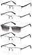 Lesebrille Eyecedar 5 Stück Herren Halber Rahmen Rechteck