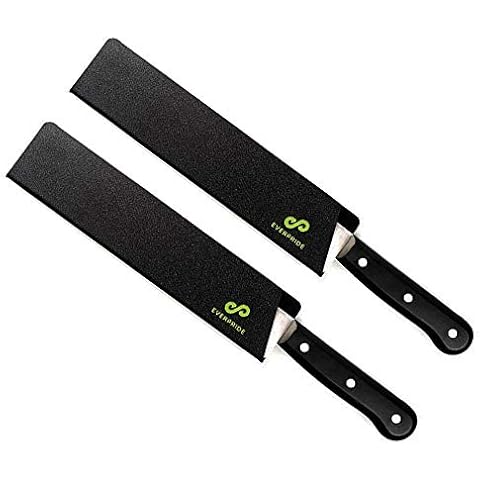 EVERPRIDE 12 Inch Chef Knife Guard Set (2-Piece Set) Long Knives Blade Edge Cover Sheaths for Chef’s Knives – Durable, BPA-Free, Felt Lined, Sturdy ABS Plastic – Knives Not Included Cover