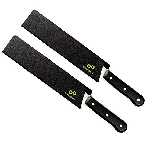 EVERPRIDE 12 Inch Chef Knife Guard Set (2-Piece Set) Long Knives Blade Edge Cover Sheaths for Chefâ€™s Knives â€“ Durable, BPA-Free, Felt Lined, Sturdy ABS Plastic â€“ Knives Not Included