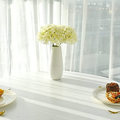Image of Artificial Real Touch Faux Flower for Vases Roses with Stems Height 13'' Length 7inch, 3 pcs Home Decorations- Cream White
