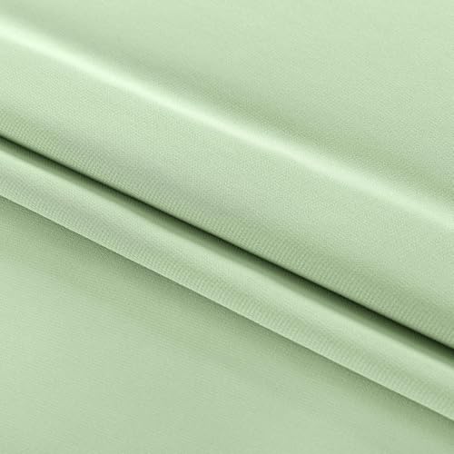 Image of MLMC Sage Green Chiffon Fabric by The Yard Pre-Cut Sheer Chiffon Arch Fabric 3 Yards Airy Continuous Draping Panels 60 inch Wide for Wedding Backdrop Craft Ceiling Decor