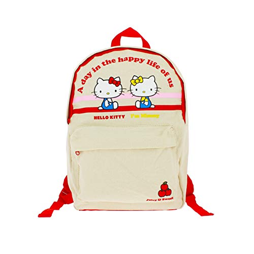 Hello Kitty Essential: Mochila   Lona de algodón   Correas ajustables   escolar Natural