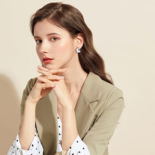 Silver Dainty Wide Half Hoop Clip On Earrings For Women Small Chunky Thick Hoop Earrings Lightweight Jewelry Gifts #TOP1