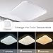 Produktbild Dimmbar Deckenleuchte LED Badezimmer Küche Schlafzimmer LED Lampe Decke Wohnzimmer Esszimmer Balkon Flur Moderne Quadratische Wasserdichte Deckenleuchten Einstellbar 3000/4000/6000K 2050lm 26W LUSUNT