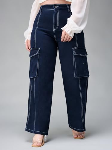 Image of Miss Chase A+ Women's Bootcut High Rise Regular Length Stretchable Denim Jeans