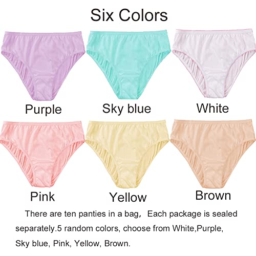 Women’s Disposable Underwear for Travel-Hospital Stays- 100% Cotton Panties (10pk)2