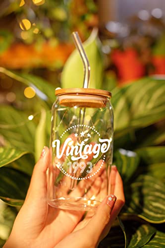 30Th Birthday Gifts For Her Him - 1993 30Th Birthday Decorations For Him Her - 30 Year Old Gifts, 30 Birthday Idea Presents For Men, Women, Friends, Sister, Brother - 16 Oz Coffee Beer Can Glass #TOP2